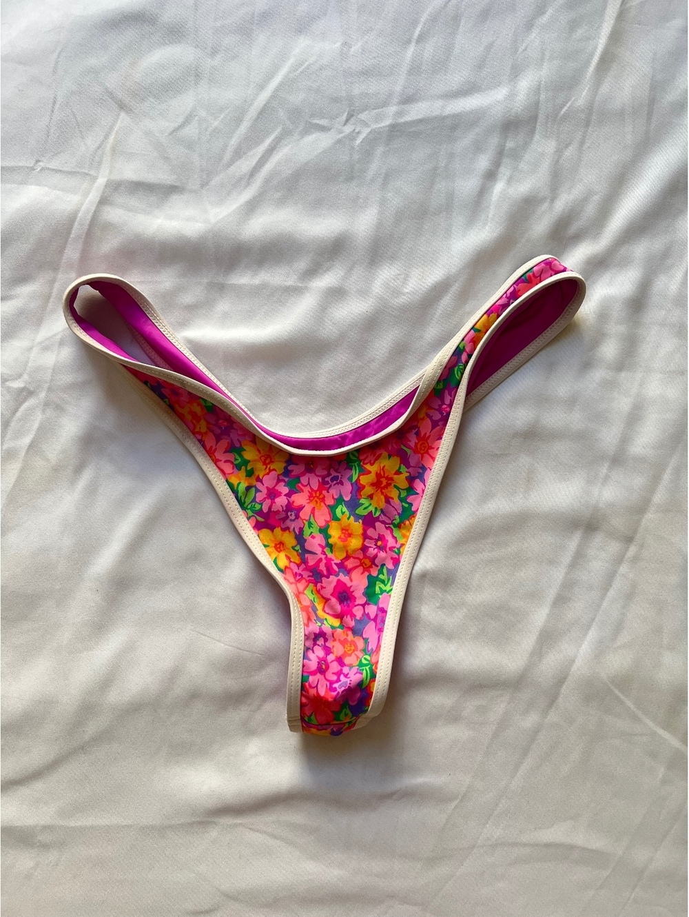 Frankie’s Bikinis Floral Reversible Bottoms